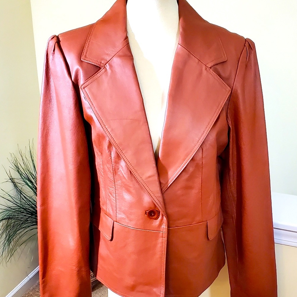 Kim Rogers Leather Blazer - Picture 2 of 8
